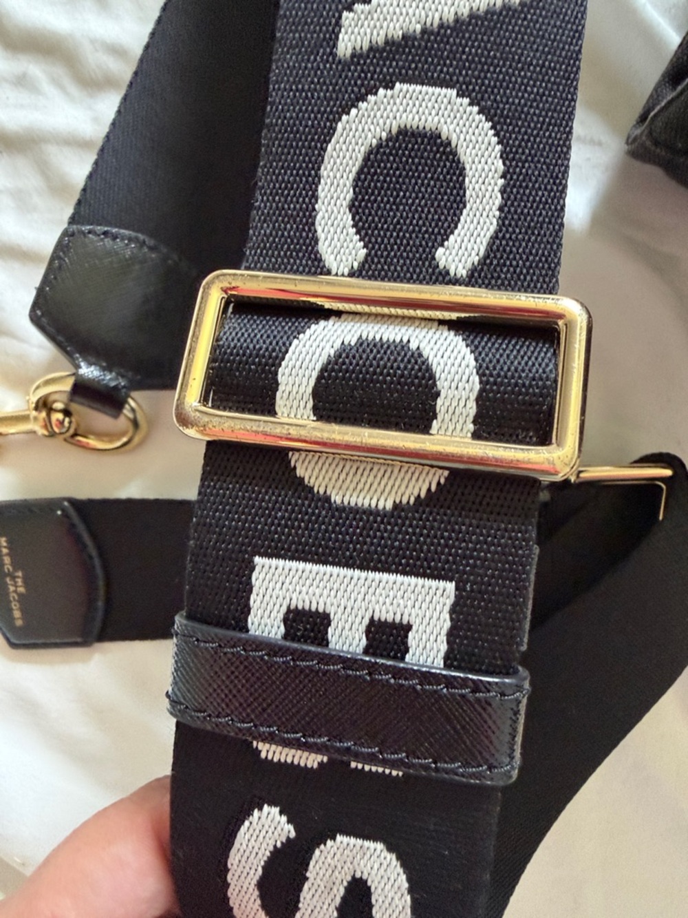 Marc Jacobs Black Canvas Tote Bag with Logo Strap - Picture 4 of 12